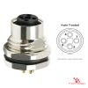 M12 T-Coded Panel-Mount Receptacle, Solder Cups, female straight, front mount M12 T-Coded Panel-Mount Receptacle, Solder Cups, female straight, front mount