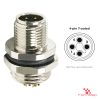 M12 T-Coded Panel-Mount Receptacle, Solder Cups, male straight, rear mount M12 T-Coded Panel-Mount Receptacle, Solder Cups, male straight, rear mount