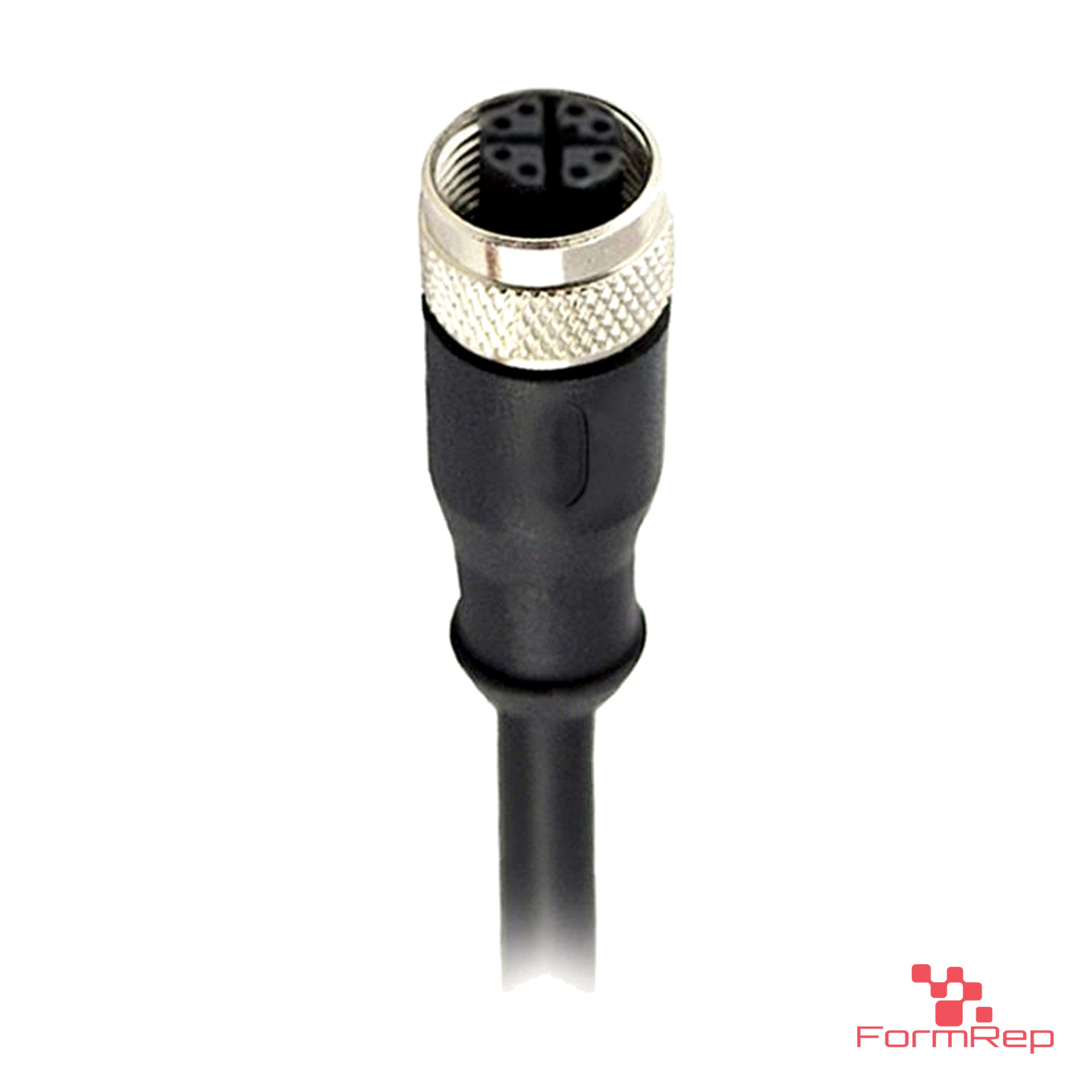 M12 X-Coded Female Straight Molded Cable, Single-Ended M12 X-Coded Female Straight Molded Cable, Single-Ended