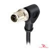 M12 X-Coded Male Right-Angle Molded Cable, Single-Ended M12 X-Coded Male Right-Angle Molded Cable, Single-Ended