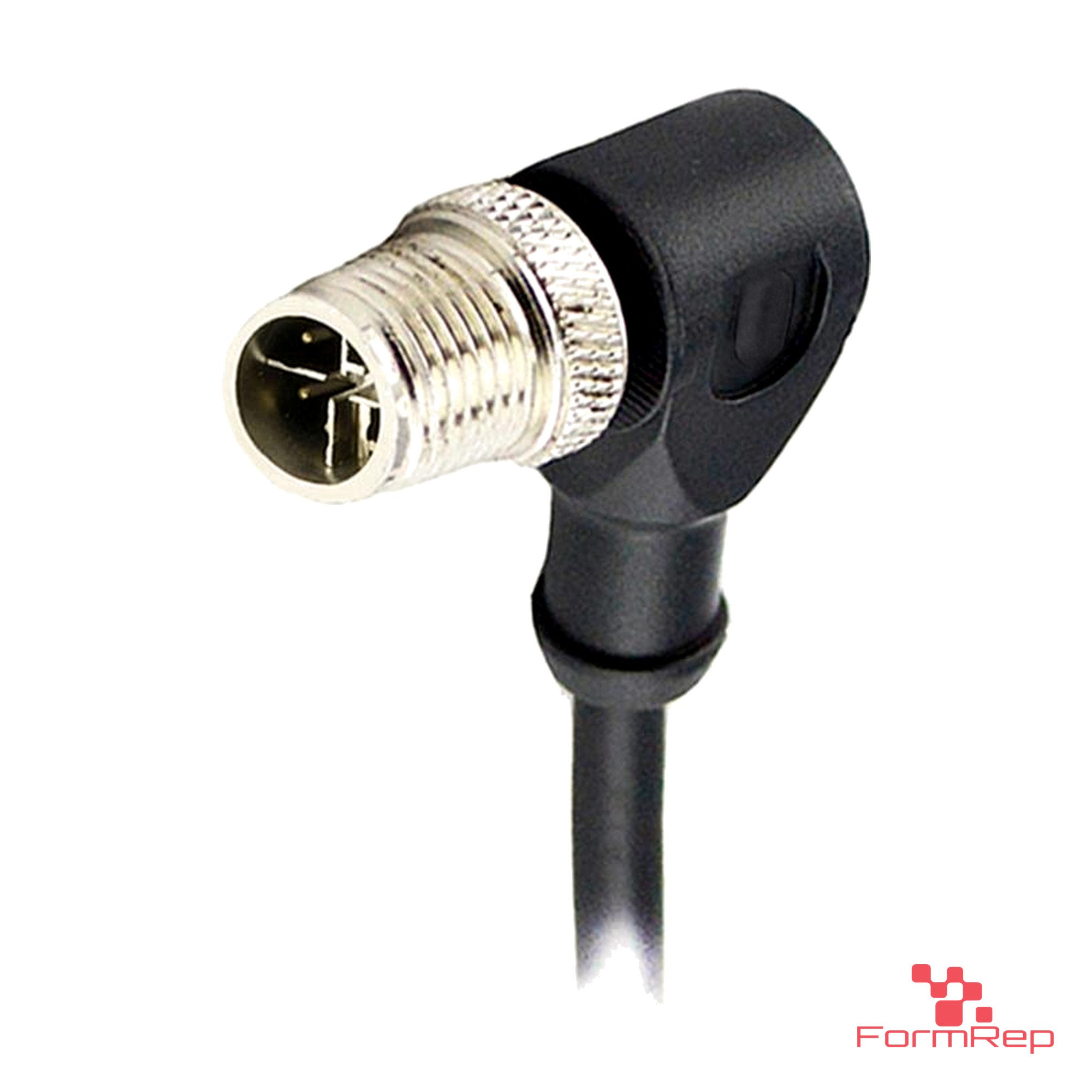 M12 X-Coded Male Right-Angle Molded Cable, Single-Ended M12 X-Coded Male Right-Angle Molded Cable, Single-Ended