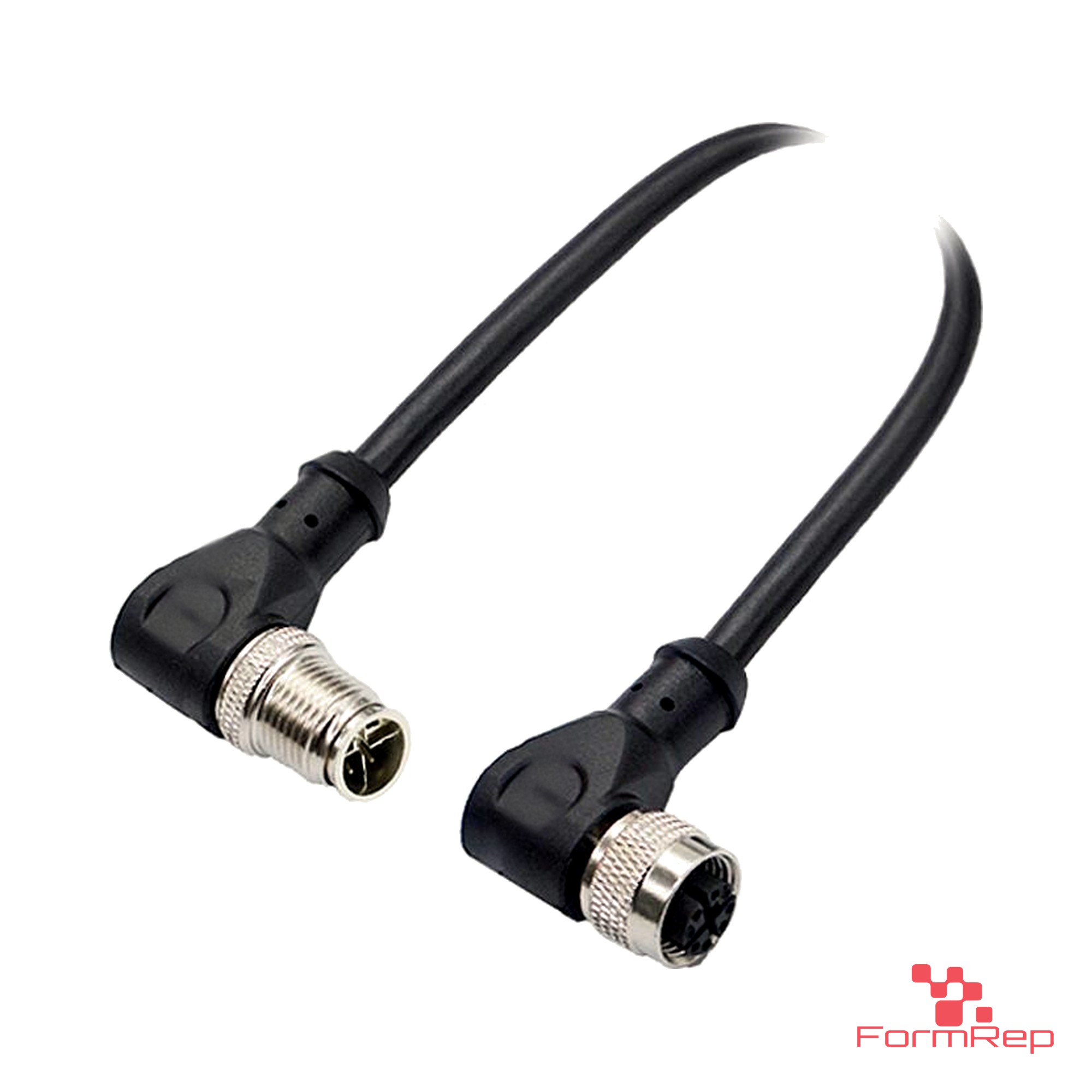 M12 X-Coded Male Right-Angle to Female Right-Angle Cable M12 X-Coded Male Right-Angle to Female Right-Angle Cable