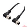 M12 Y-Coded Female to Female Right-Angle Cable