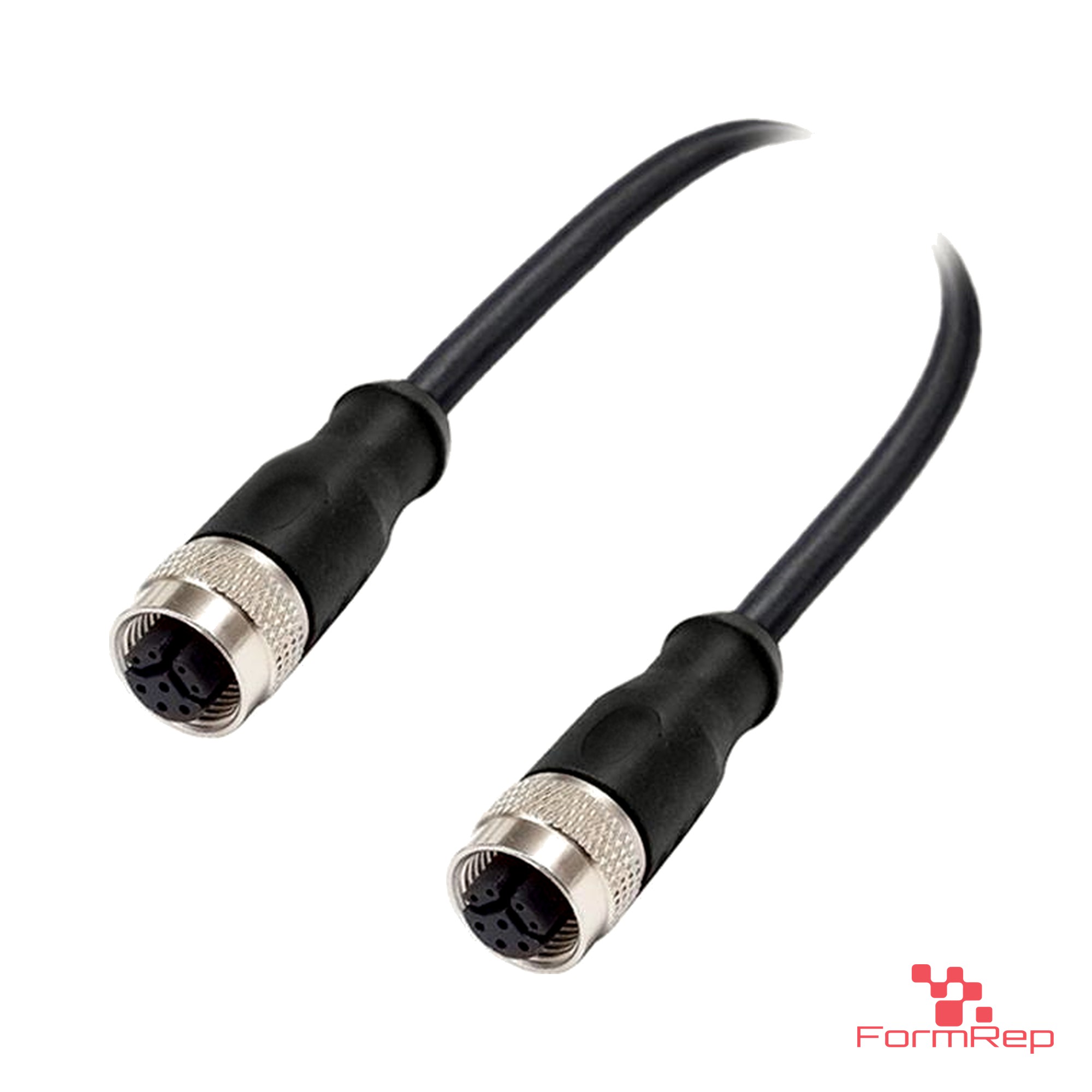 M12 Y-Coded Female to Female Straight Cable