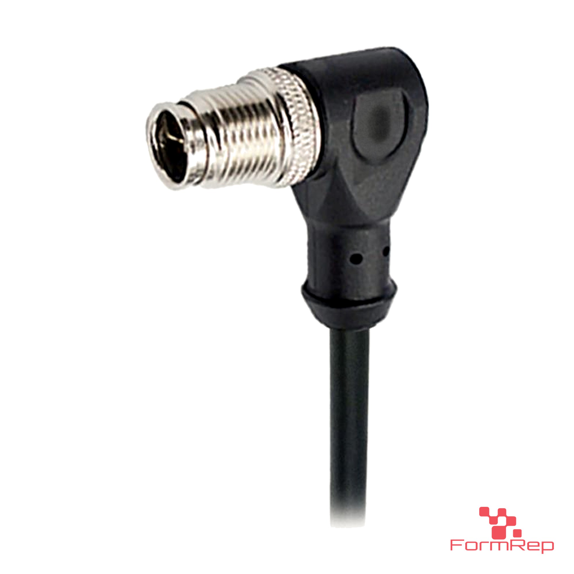 M12 Y-Coded Male Right-Angle Molded Cable, Single-Ended M12 Y-Coded Male Right-Angle Molded Cable, Single-Ended