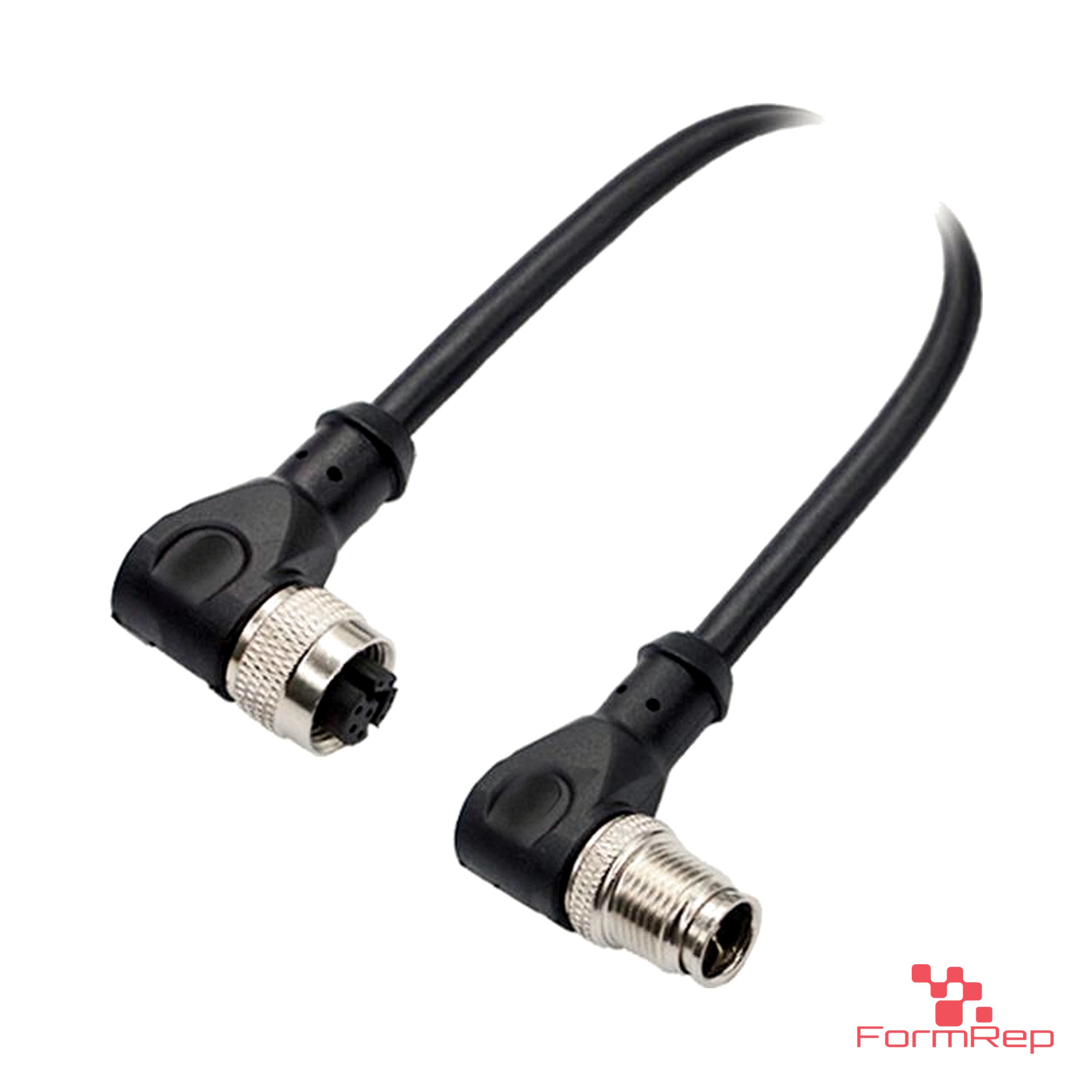 M12 Y-Coded Male Right-Angle to Female Right-Angle Cable M12 Y-Coded Male Right-Angle to Female Right-Angle Cable