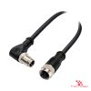 M12 Y-Coded Male Right-Angle to Female Straight Cable
