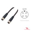 M5 Female to Female Straight Cable, 4-pin, with pin layout M5 Female to Female Straight Cable, 4-pin, with pin layout