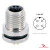 M5 Panel-Mount Receptacle, Solder Cups, female straight, front mount, 4-pin M5 Panel-Mount Receptacle, Solder Cups, female straight, front mount, 4-pin
