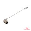 M8 protective cap, external thread, nickel-plated brass, tethered