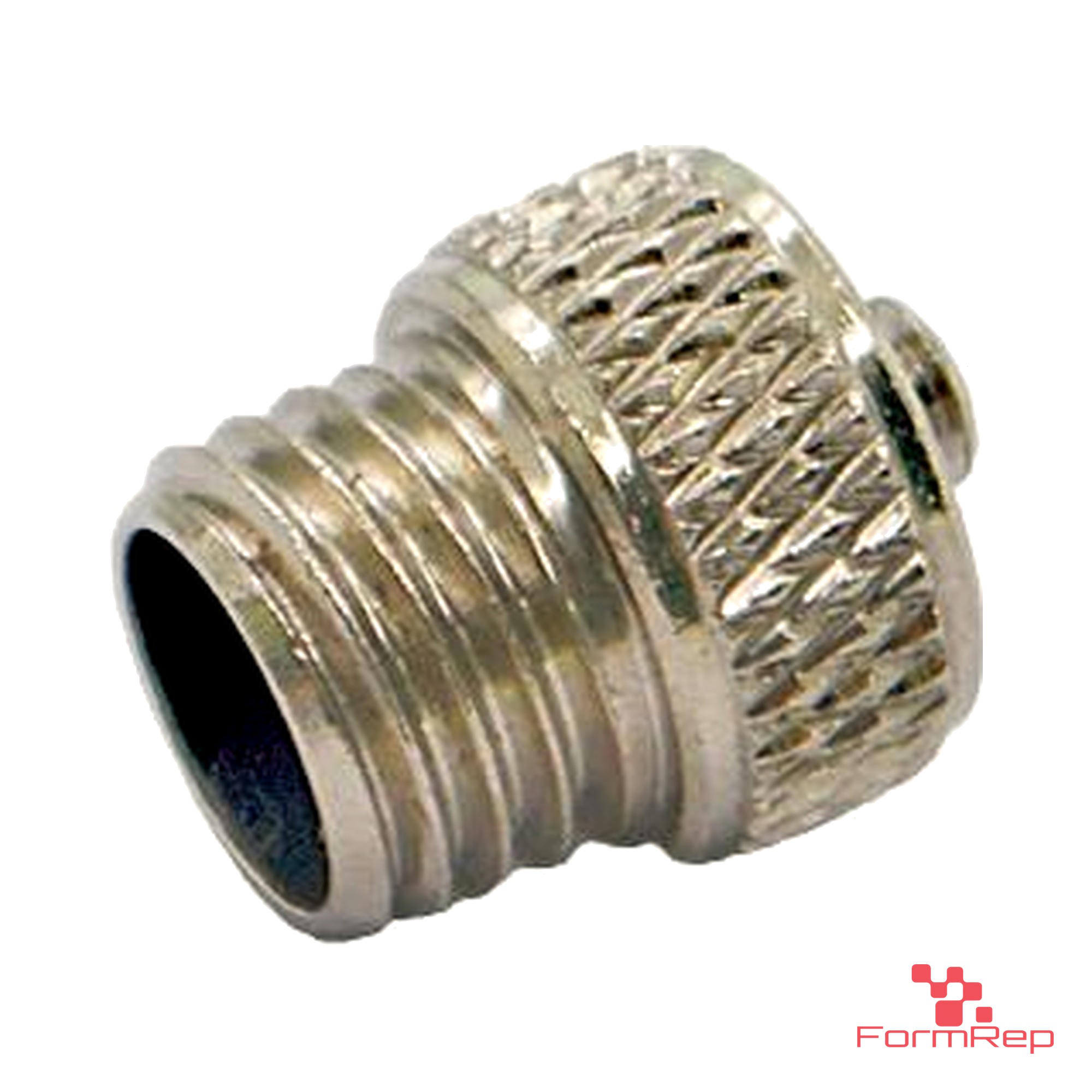 M8 protective cap, external thread, nickel-plated brass