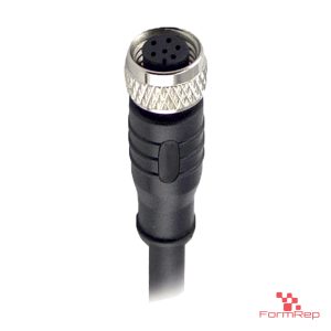 M8 Female Straight Molded Cable, Single-Ended
