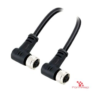 M8 Female to Female Right-Angle Cable