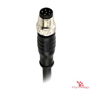 M8 Male Straight Molded Cable, Single-Ended