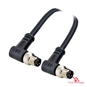 M8 Male to Male Right-Angle Cable