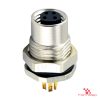 M8 Panel-Mount Receptacle, Solder Cups, female straight, front mount M8 Panel-Mount Receptacle, Solder Cups, female straight, front mount