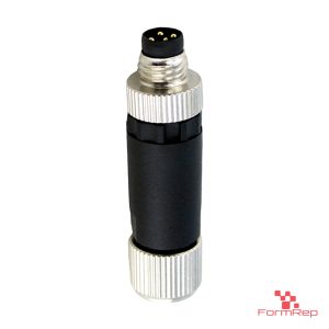 M8 A-Coded Field-Attachable Connector, Solder Termination, male straight