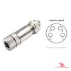 M8 A-Coded Field-Attachable Connector, Metal, Shielded, female straight, 4-pin A-coded M8 A-Coded Field-Attachable Connector, Metal, Shielded, female straight, 4-pin A-coded