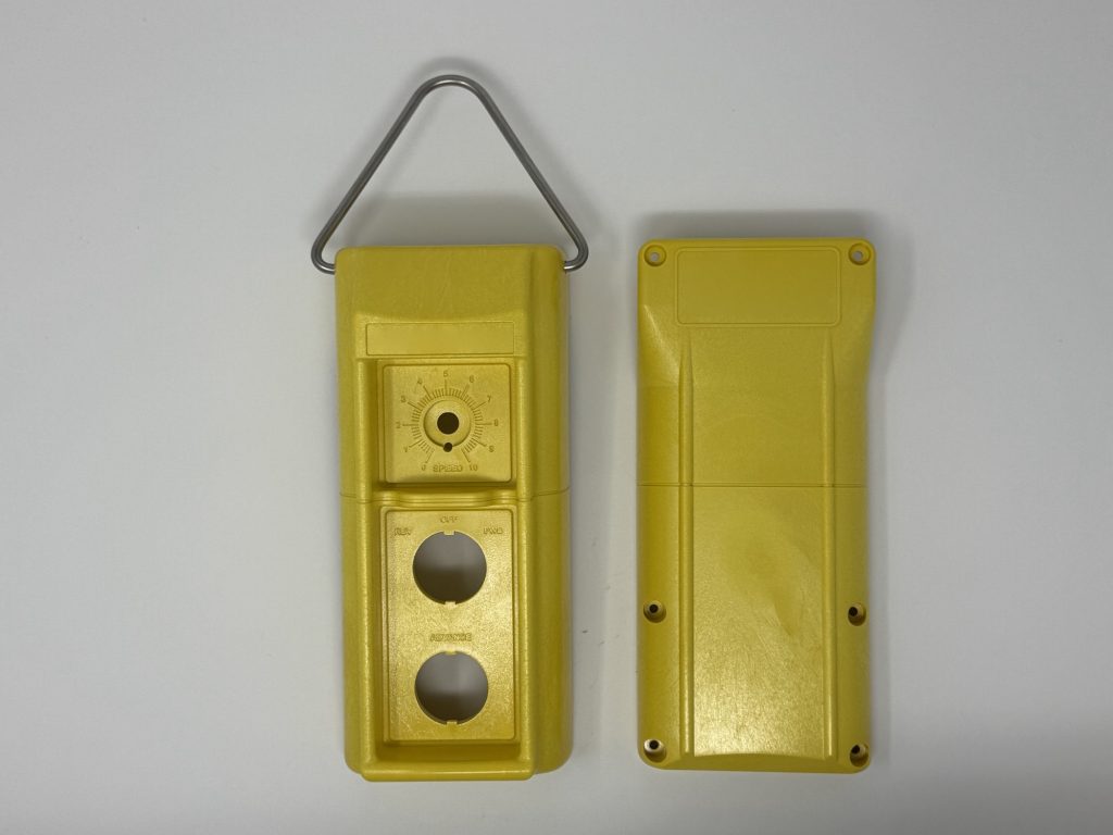 Molded pendant control enclosure, front housing and back cover