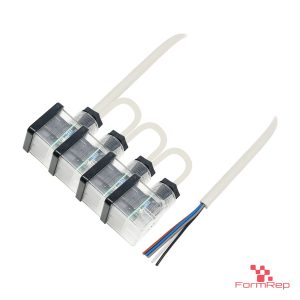 4-Valve Connector Harness, Form A, 2 + PE, Clear Housings, Open End