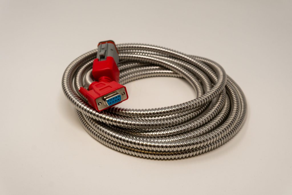 Armored cable assembly with red DT connector