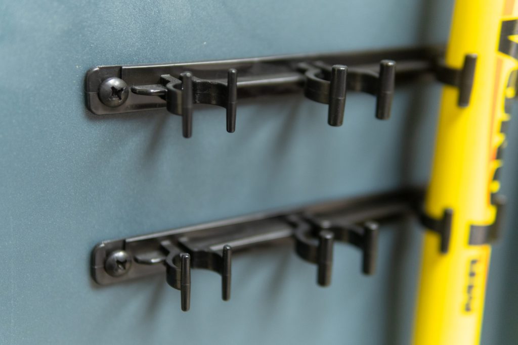 Black molded hook rails