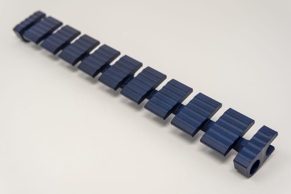 Blue molded segmented strip