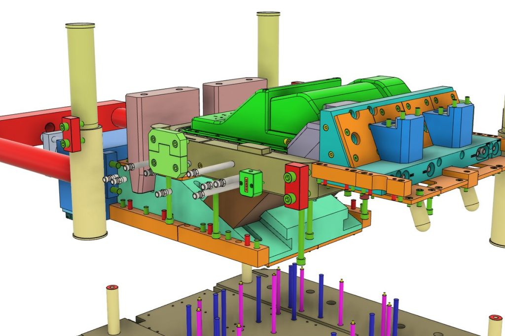 3D mold design model reviewed before tooling is cut